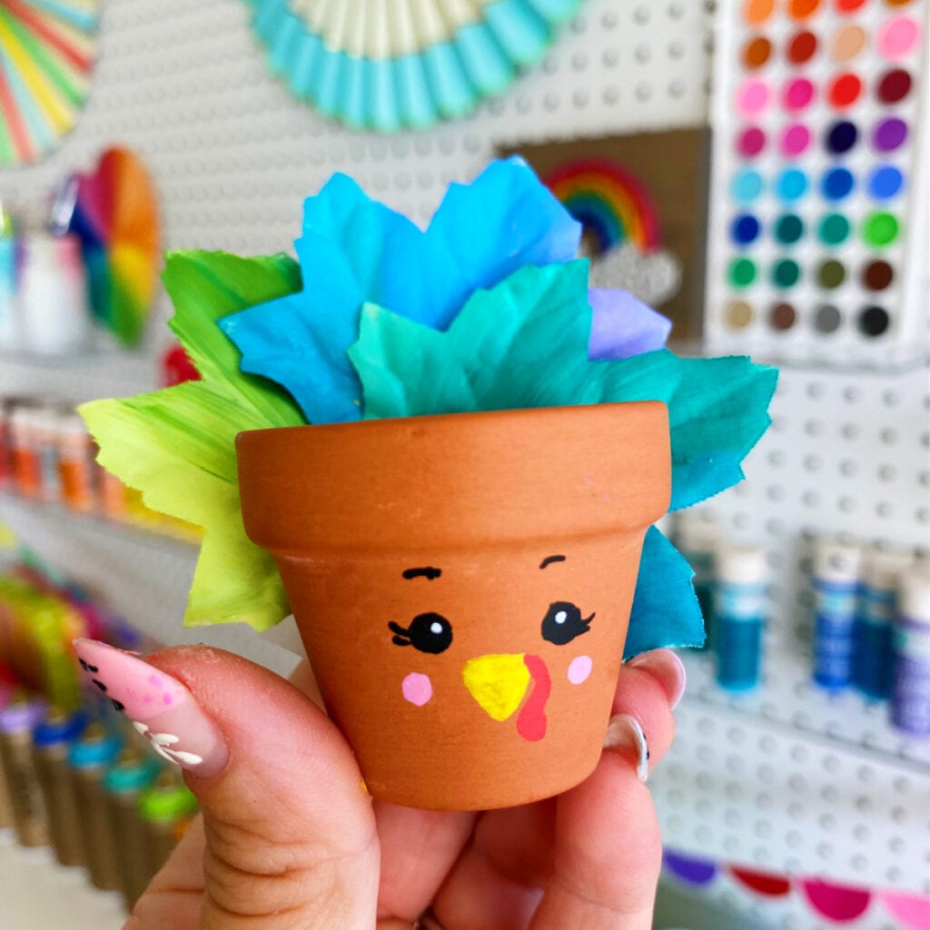 Flower Pot Turkey Craft for Thanksgiving