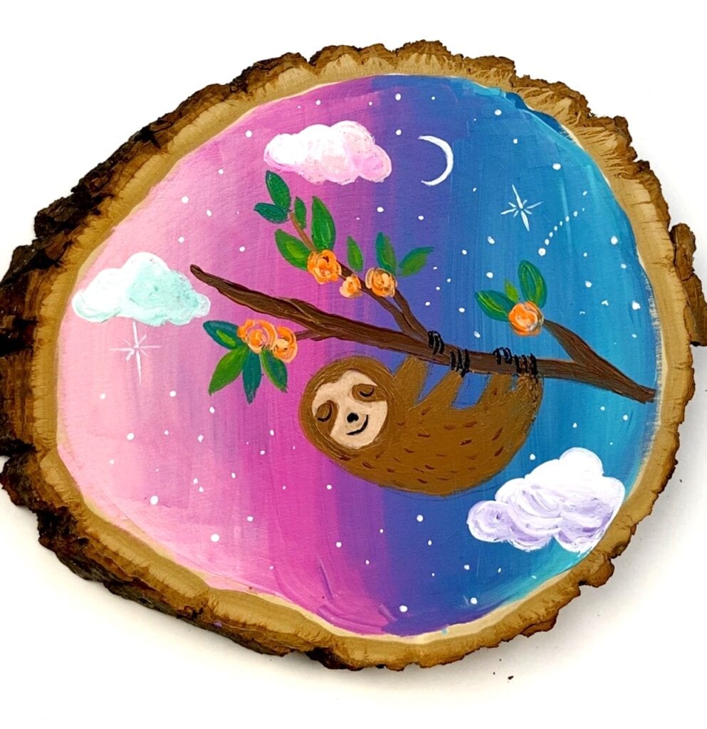 Easy Sloth Painting Tutorial 