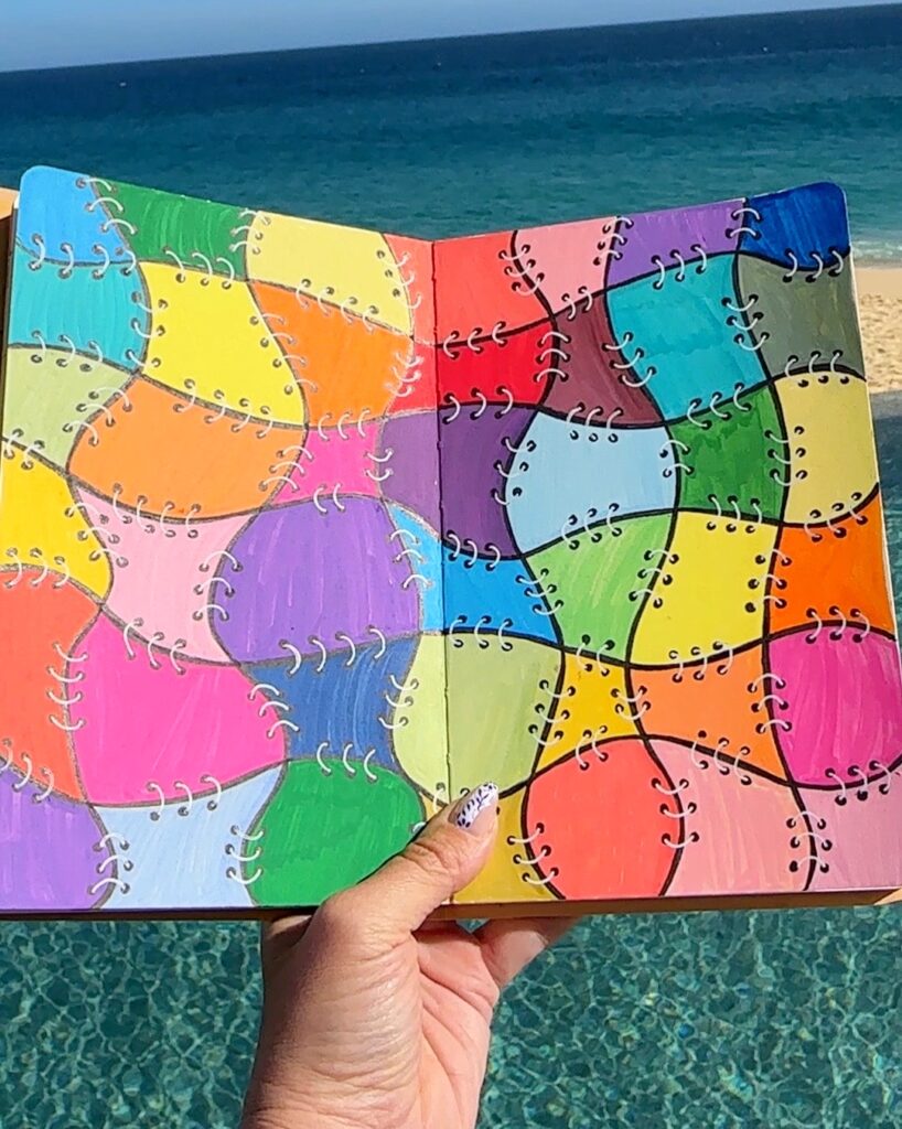 patchwork drawing pattern