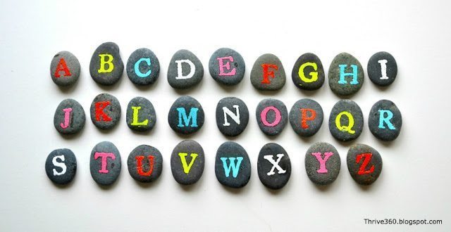Alphabet Rocks – Heat Embossed