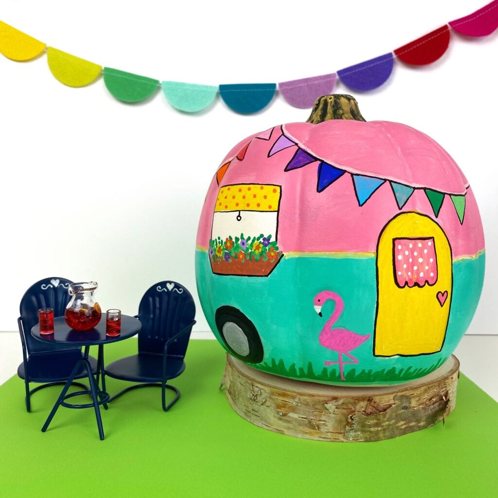 Painted Camper Pumpkin Tutorial 