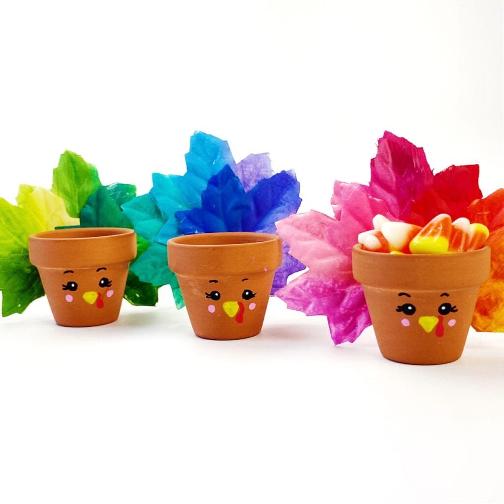 Flower Pot Turkey Craft for Thanksgiving