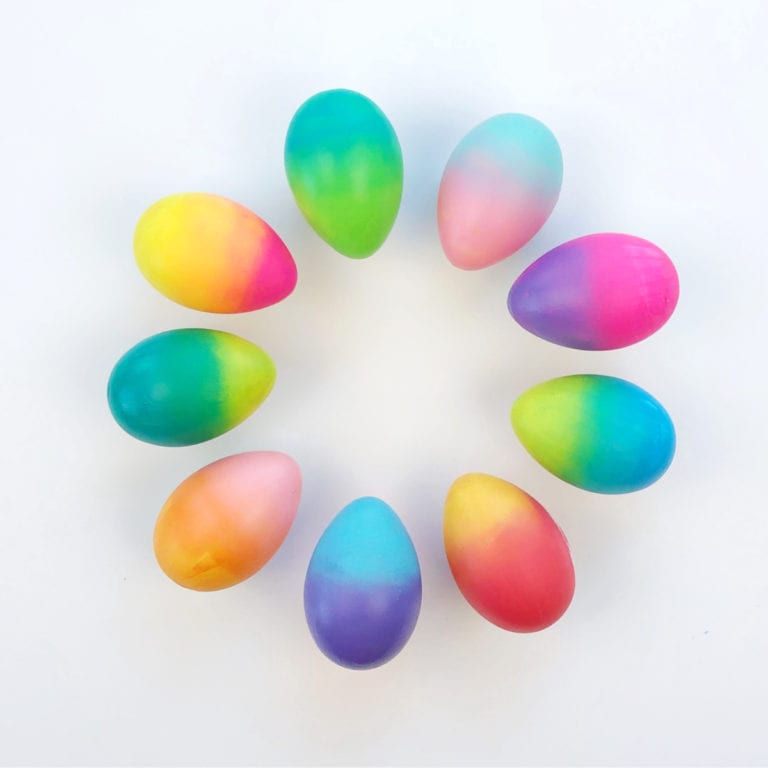 Gradient Easter eggs