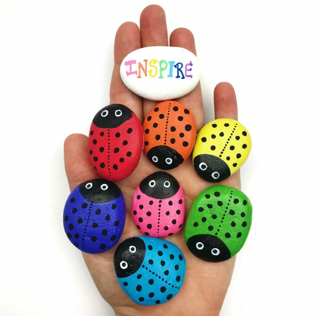 ladybug rocks
