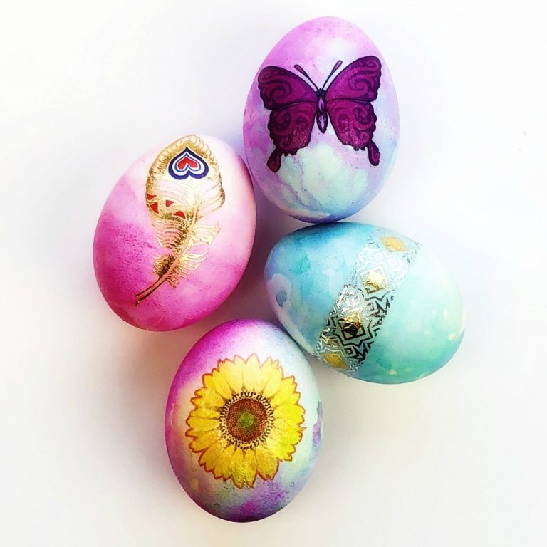 Temporary Tattoo Easter eggs craft