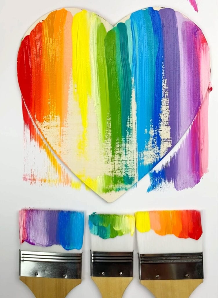 Easy Abstract Painting Ideas - Painted Hearts