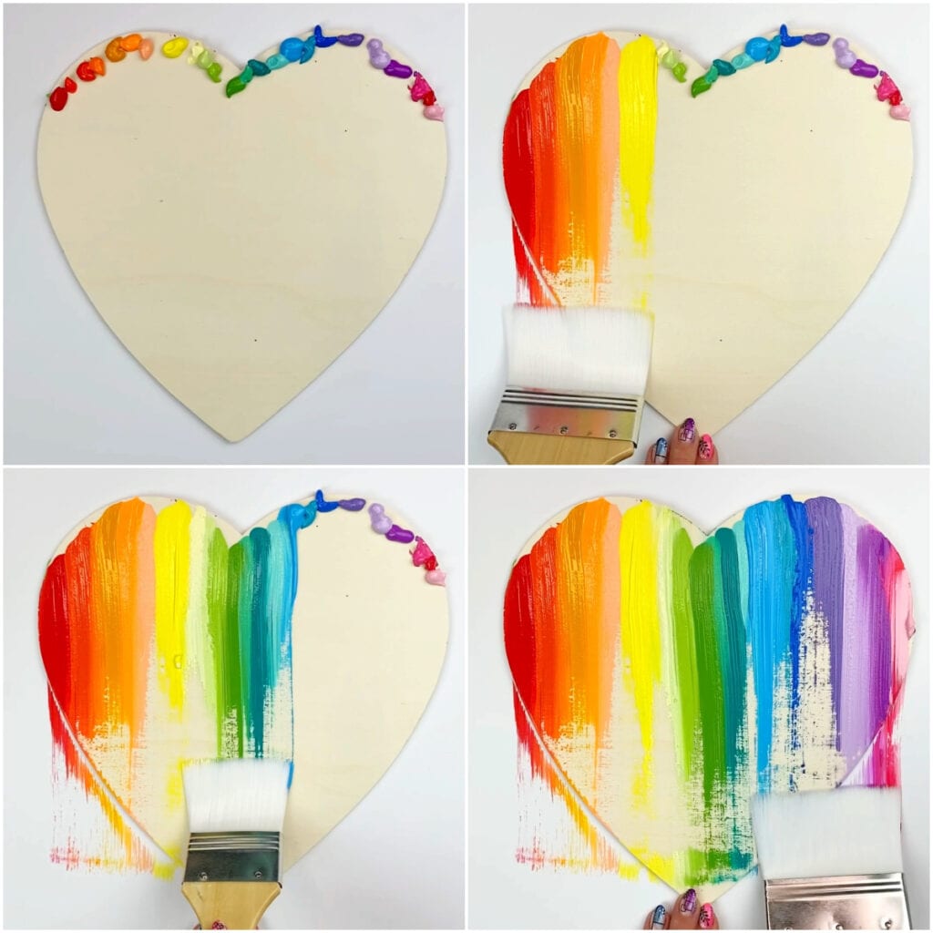 Easy Abstract Painting Ideas - Painted Hearts