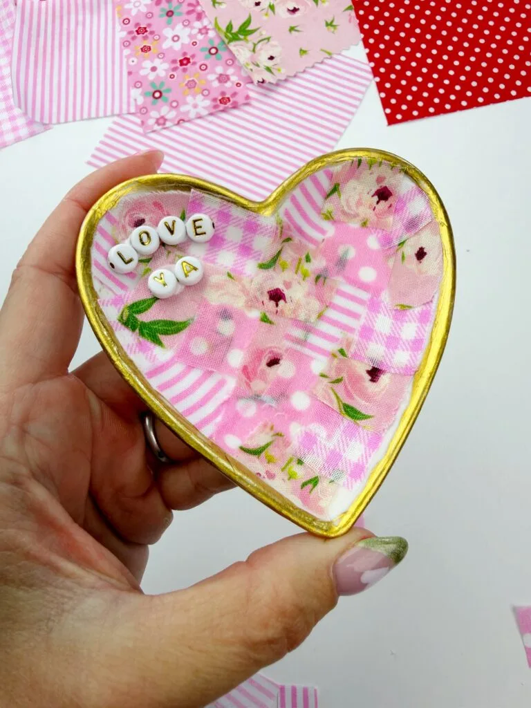 DIY Trinket Dish made with fabric