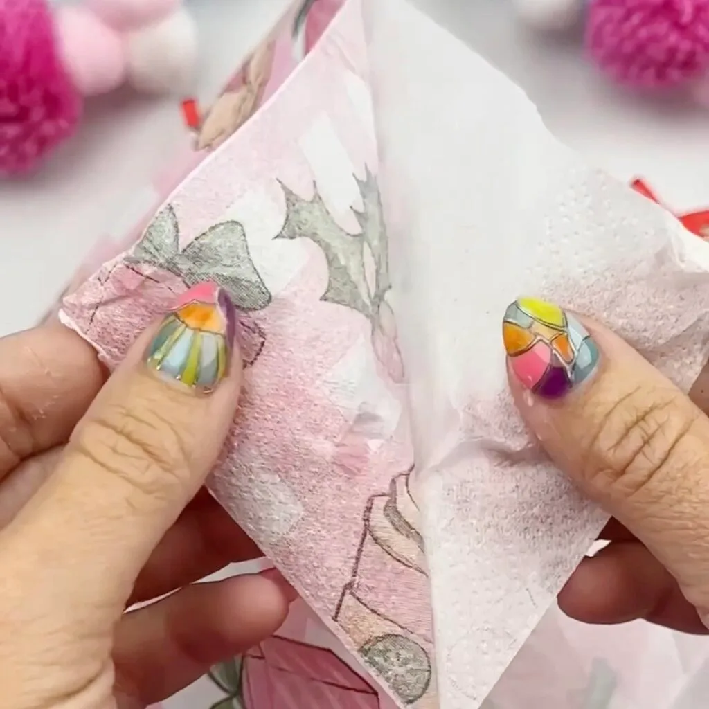 separate napkin to 1-ply