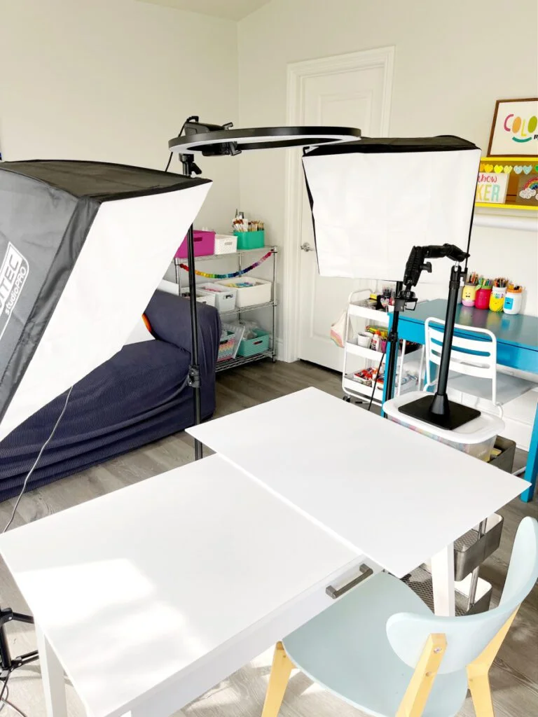 How to set up a studio to take pictures or video of craft and DIY projects