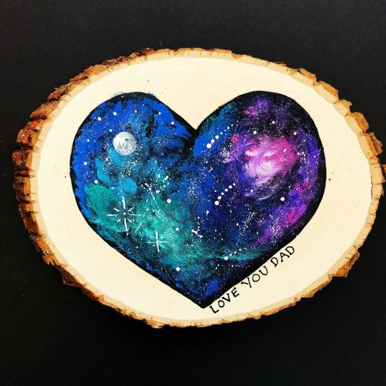 Handmade Father's Day Gift - Galaxy Painting Art